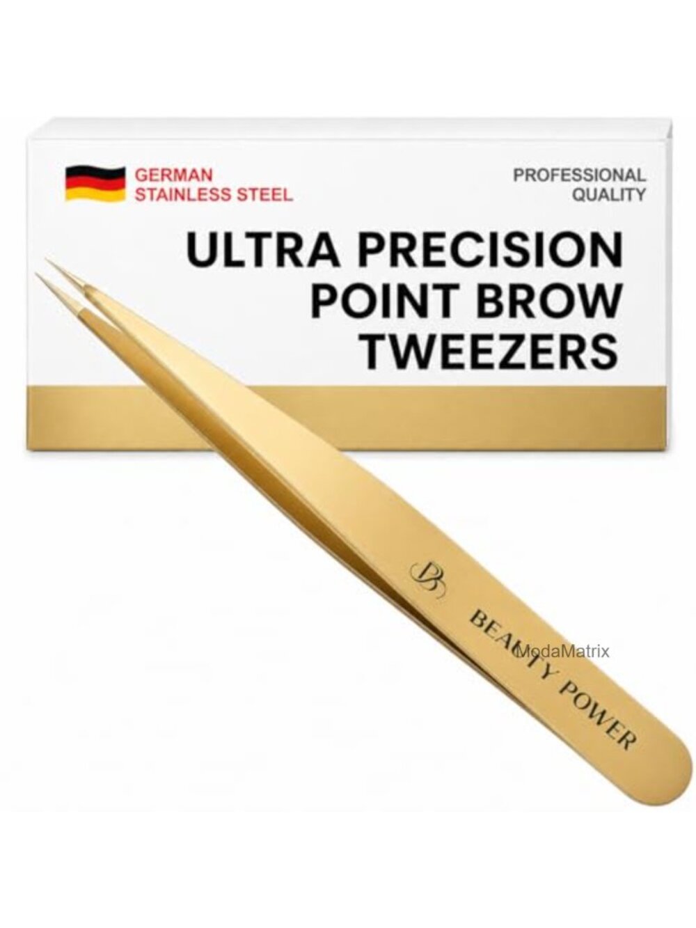 Pointed Precision Tweezers for Ingrown Hair & Eyebrow Stainless Steel